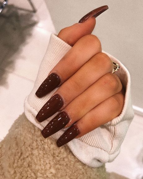 chocolate-brown-nail-designs-87_13 Modele de unghii maro de ciocolată