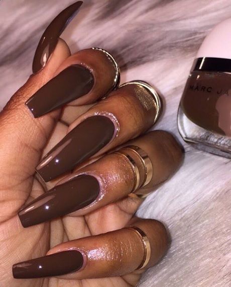 chocolate-brown-nail-designs-87_8 Modele de unghii maro de ciocolată