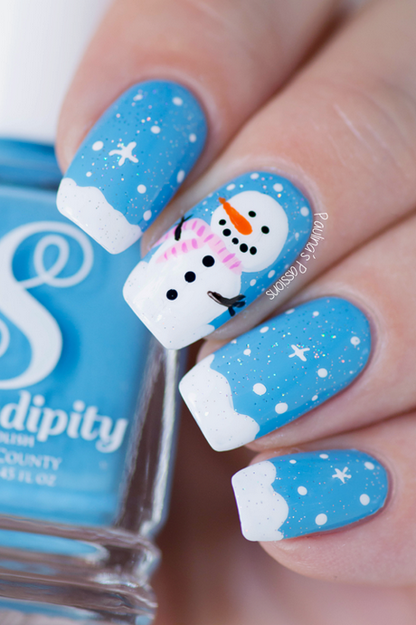 christmas-nail-designs-snowman-99 Crăciun modele de unghii om de zăpadă