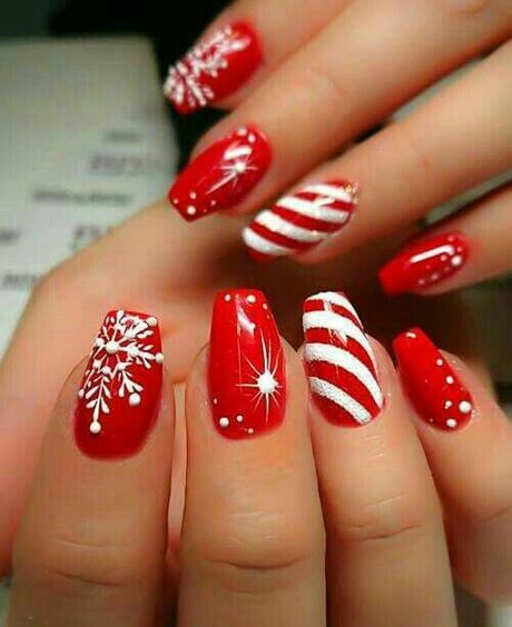 christmas-red-nail-art-95_5 Crăciun roșu nail art