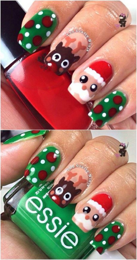 christmas-reindeer-nail-designs-66_10 Modele de unghii de ren de Crăciun