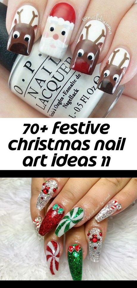 christmas-reindeer-nail-designs-66_13 Modele de unghii de ren de Crăciun