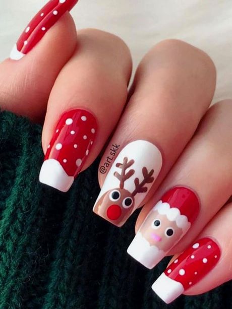 christmas-reindeer-nail-designs-66_14 Modele de unghii de ren de Crăciun