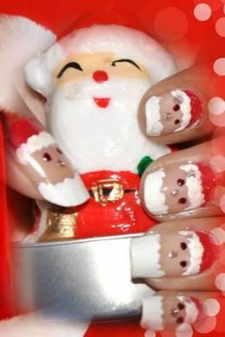 christmas-santa-nail-designs-17_2 Modele de unghii de Crăciun Moș Crăciun