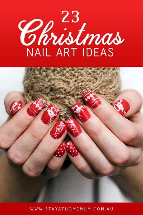 christmas-santa-nail-designs-17_5 Modele de unghii de Crăciun Moș Crăciun