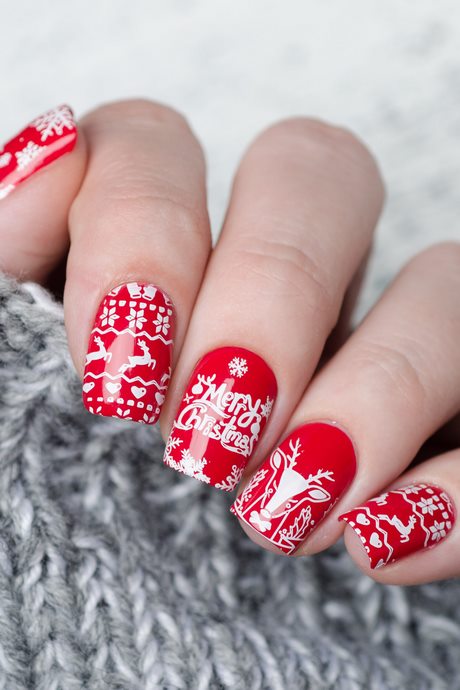 clear-christmas-nail-designs-79_6 Modele clare de unghii de Crăciun