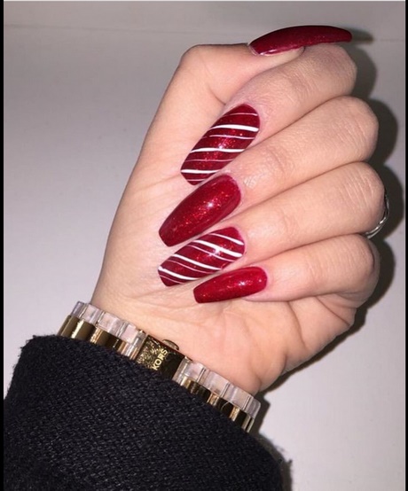 cute-acrylic-nail-designs-for-christmas-89_10 Modele drăguțe de unghii acrilice pentru Crăciun