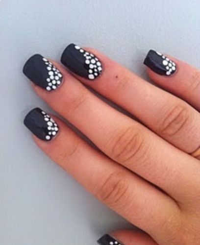 cute-black-and-white-nail-art-13_8 Drăguț alb-negru nail art