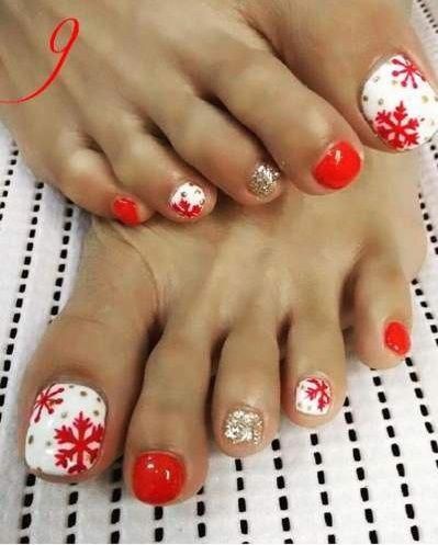 cute-christmas-toe-nails-04_17 Drăguț Crăciun toe cuie