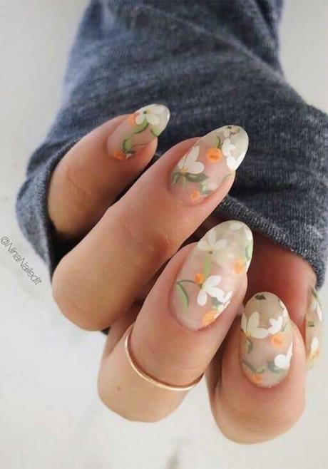 cute-floral-nails-84 Drăguț unghii florale