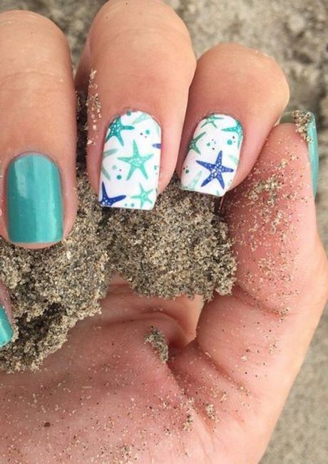 cute-nail-designs-for-the-beach-83_15 Modele drăguțe de unghii pentru plajă