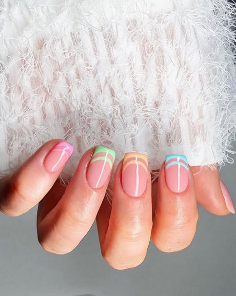 cute-pastel-nail-designs-21_15 Modele drăguțe de unghii pastelate