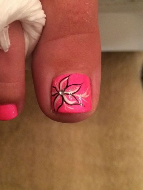 cute-pink-toe-nail-designs-79_11 Drăguț roz deget de la picior unghii modele