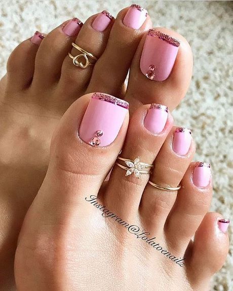cute-pink-toe-nail-designs-79_17 Drăguț roz deget de la picior unghii modele