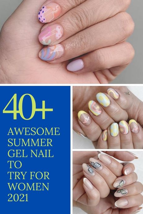cute-summer-gel-nail-designs-64_4 Modele drăguțe de unghii cu gel de vară