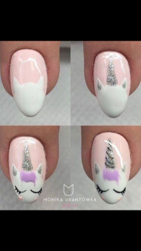 cute-unicorn-nail-designs-77_13 Modele drăguțe de unghii unicorn