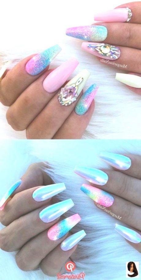 cute-unicorn-nail-designs-77_18 Modele drăguțe de unghii unicorn