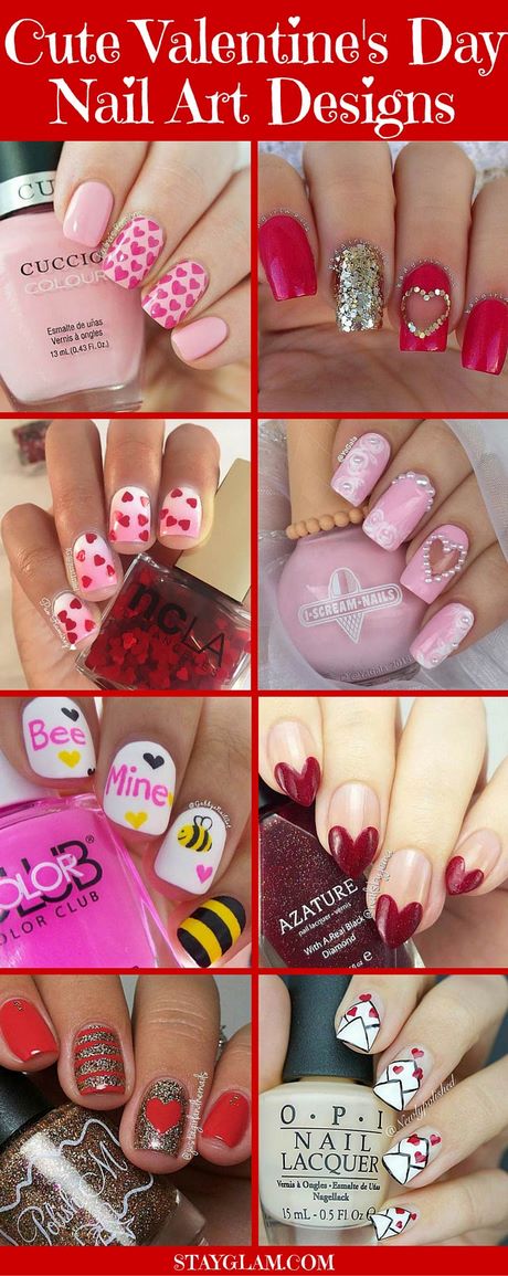 cute-valentines-day-nail-designs-86_16 Drăguț Ziua Îndrăgostiților modele de unghii