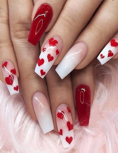 cute-valentines-day-nail-designs-86_5 Drăguț Ziua Îndrăgostiților modele de unghii