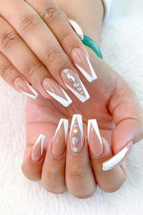 cute-white-french-tip-nail-designs-26 Drăguț alb franceză sfat unghii modele