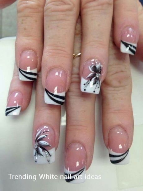 cute-white-french-tip-nail-designs-26_6 Drăguț alb franceză sfat unghii modele