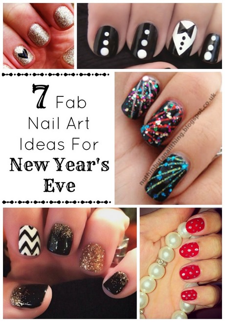 easy-new-years-nail-designs-78_16 Modele ușoare de unghii de Anul Nou