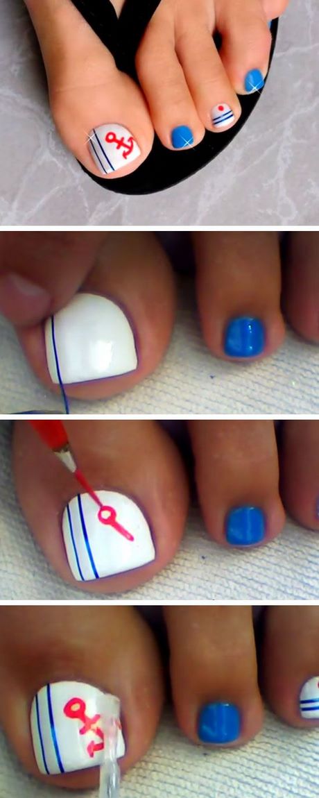 easy-toe-nail-art-designs-27_3 Design ușor de unghii pentru unghii