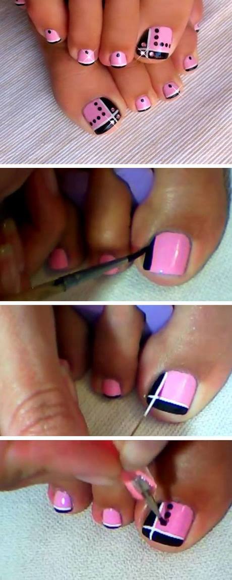 easy-toe-nail-art-designs-27_7 Design ușor de unghii pentru unghii