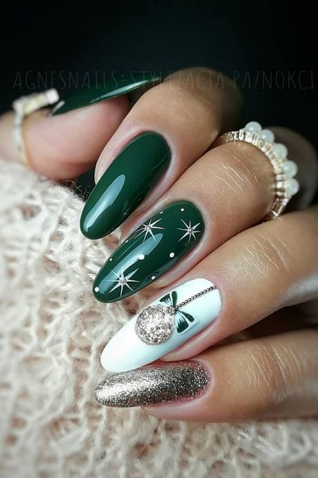 green-and-white-christmas-nails-71_16 Verde și alb cuie de Crăciun