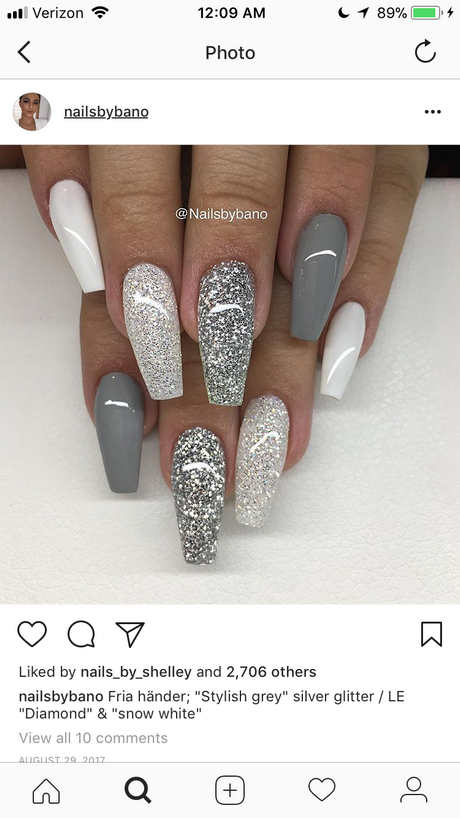 grey-and-silver-nail-art-65 Arta unghiilor gri și argintie