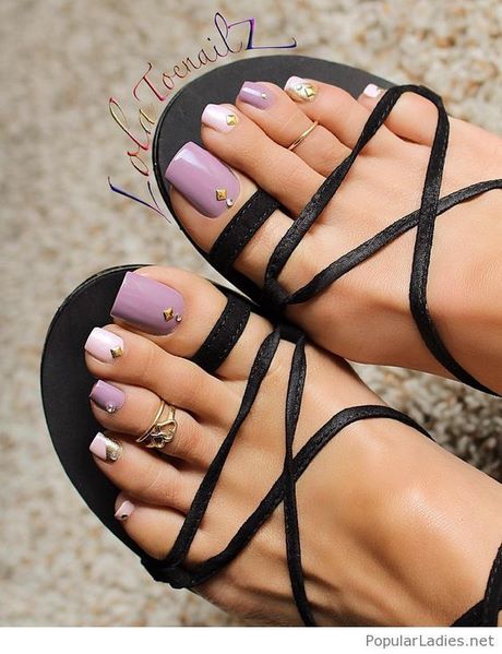 lavender-toe-nail-designs-35_5 Levănțică toe unghii modele