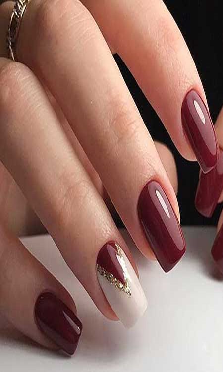 maroon-nail-polish-designs-98_6 Modele de lacuri de unghii maro