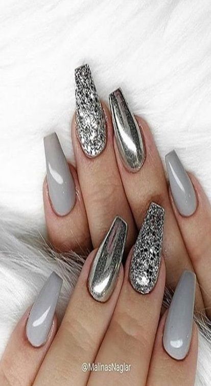 metallic-silver-nail-designs-98_3 Modele metalice de unghii de argint