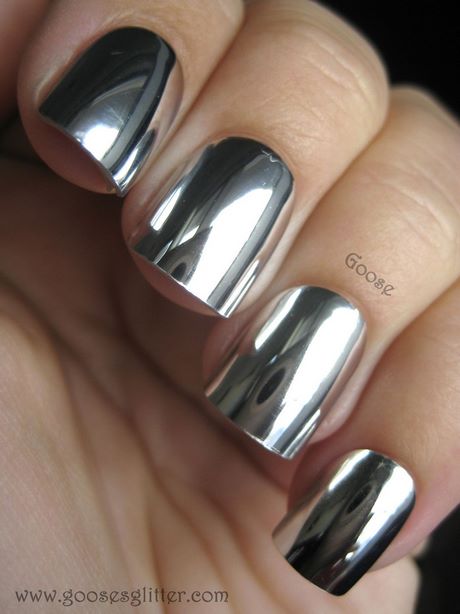 metallic-silver-nail-designs-98_6 Modele metalice de unghii de argint