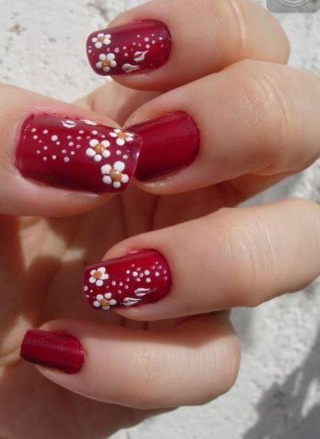 nail-art-design-on-red-colour-65_13 Nail art design pe culoarea roșie