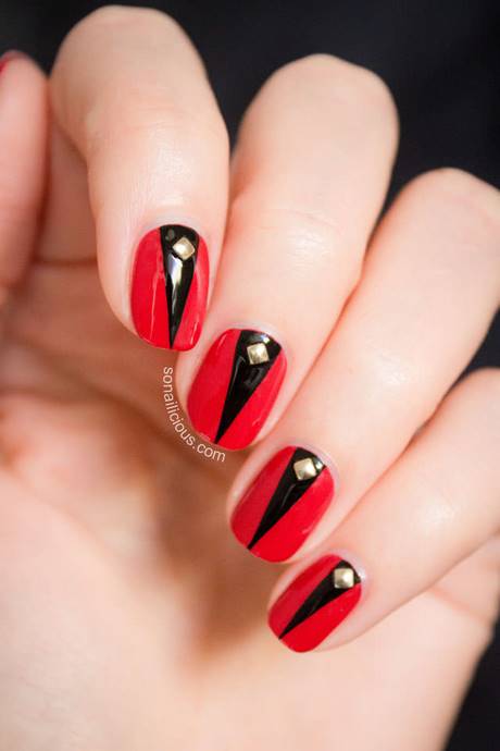 nail-art-design-on-red-colour-65_3 Nail art design pe culoarea roșie