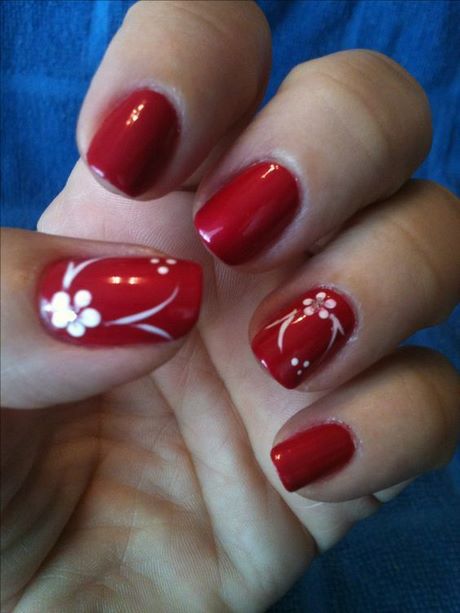 nail-art-design-on-red-colour-65_9 Nail art design pe culoarea roșie