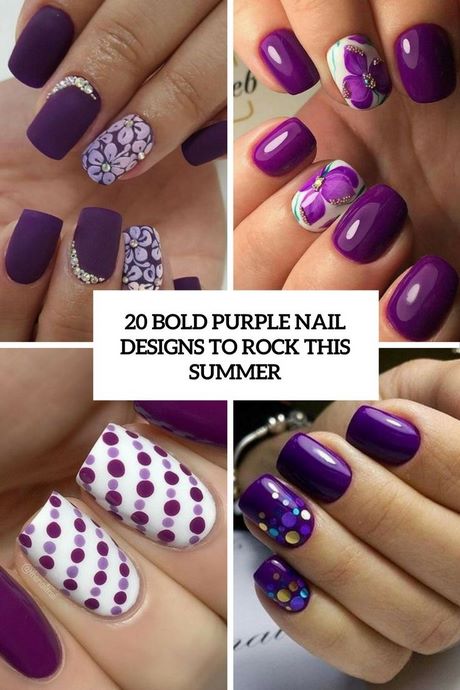 nail-designs-for-purple-nails-20_13 Modele de unghii pentru unghii violet