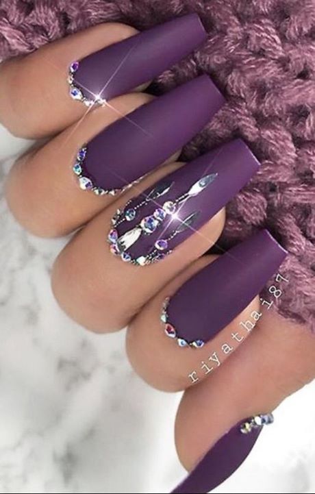 nail-designs-for-purple-nails-20_5 Modele de unghii pentru unghii violet