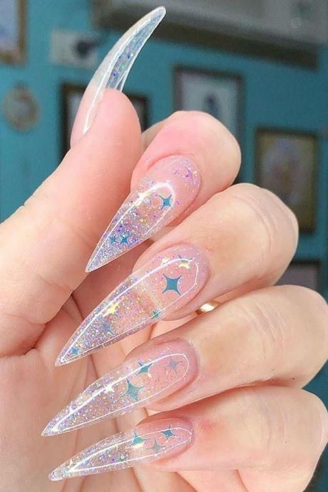 nail-designs-on-clear-nails-61_3 Modele de unghii pe unghii clare
