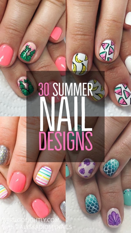 nail-designs-pictures-for-summer-53_17 Modele de unghii imagini pentru vara