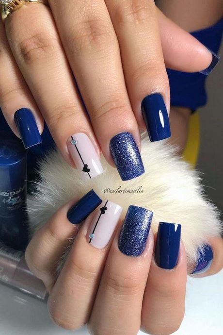nail-designs-with-blue-nail-polish-67_4 Modele de unghii cu lac de unghii albastru
