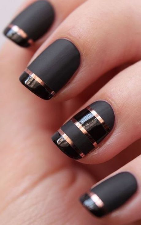 nail-designs-with-matte-black-51_11 Modele de unghii cu negru mat