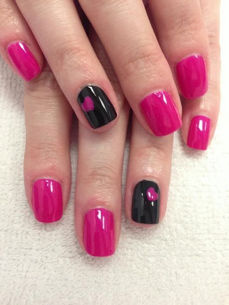 pink-and-black-nail-art-images-57_6 Imagini de unghii roz și negru