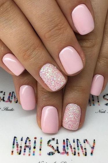 pink-short-nail-designs-00_13 Modele de unghii scurte roz