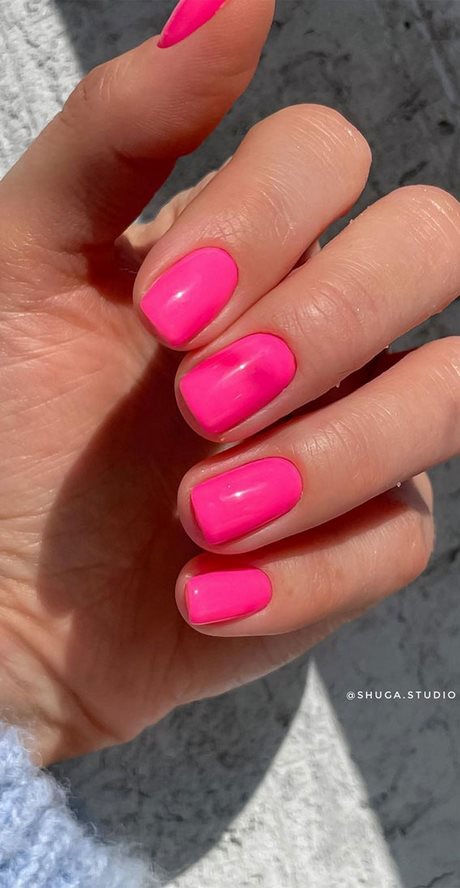 pink-short-nail-designs-00_8 Modele de unghii scurte roz