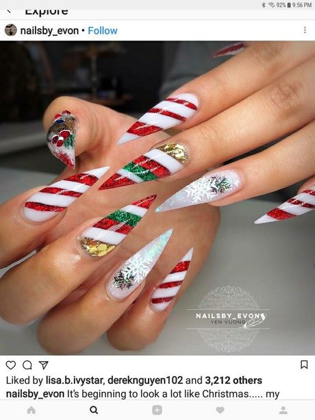pinterest-nail-designs-for-christmas-87_12 Pinterest Modele de unghii pentru Crăciun