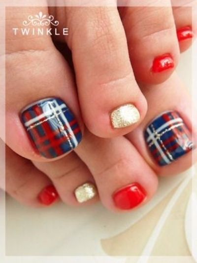 plaid-toe-nail-designs-67_17 Carouri toe unghii modele