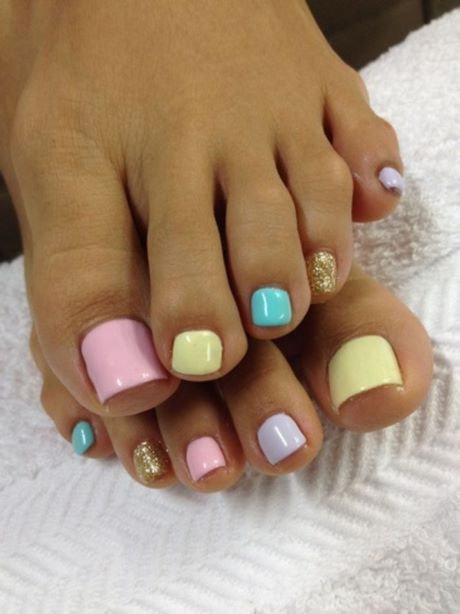 rainbow-toe-nail-designs-82_5 Modele de unghii Rainbow toe