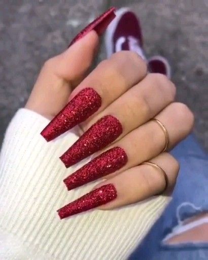 red-acrylic-nails-pinterest-55_11 Unghii acrilice roșii pinterest